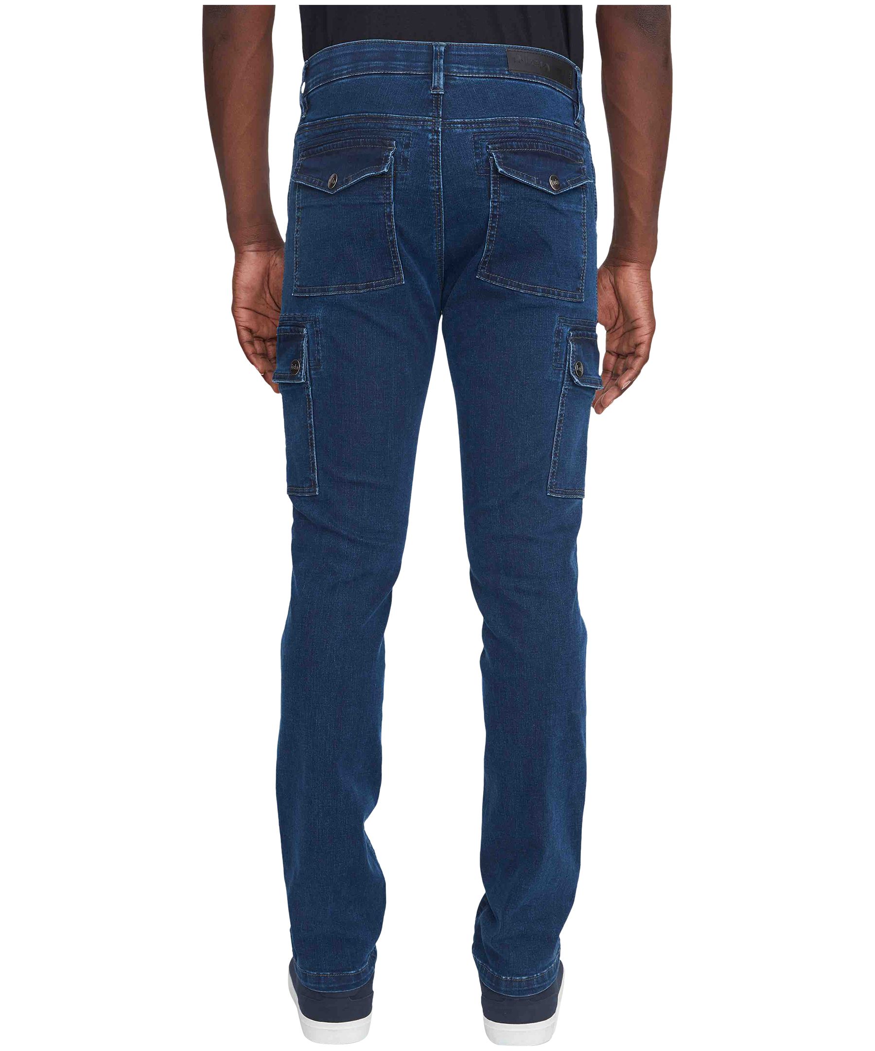 Pantalon cargo à jambe étroite en denim pour hommes, Jeff, Lois