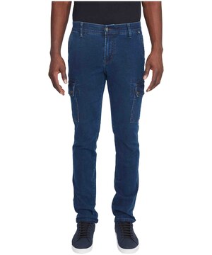 Pantalon cargo à jambe étroite en denim pour hommes, Jeff, Lois