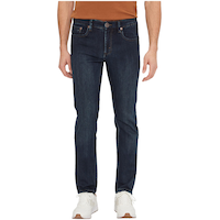 Jean extensible à taille basse avec 5 poches pour hommes, Jack, Black Bull Front_Flat