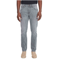 Jean extensible à coupe étroite et taille basse avec 5 poches pour hommes, Jack, Black Bull Front_Flat