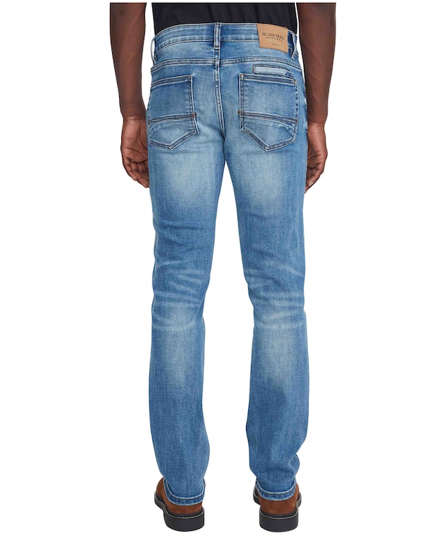 Black Bull Men's Jack 5 Pocket Low Rise Slim Fit Stretch Jeans - Light ...