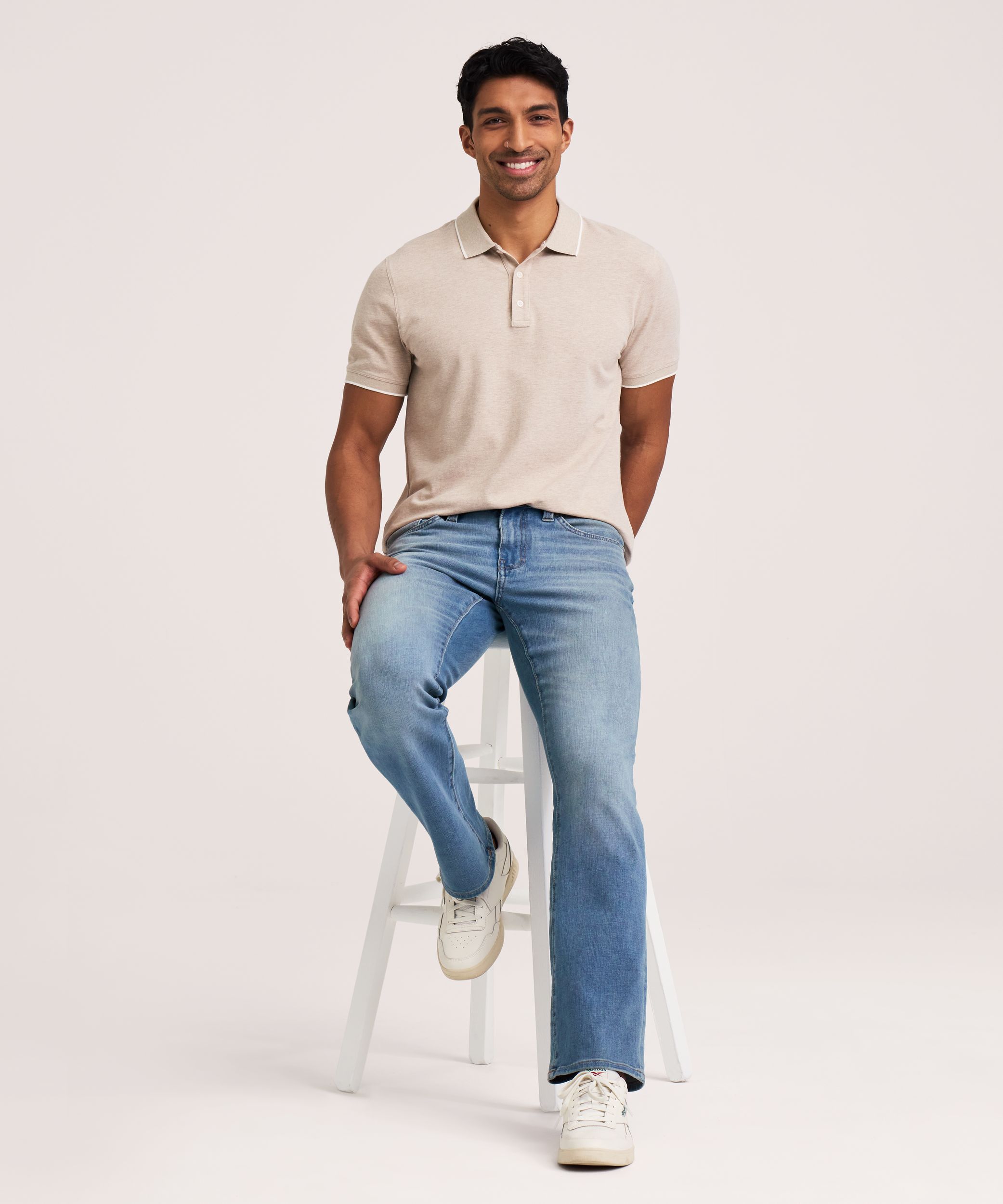 Jeans extensibles à 4 sens à jambe droite FLEXTECH Denver Hayes pour hommes