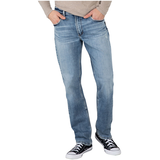 Jean surdimensionné au fini usé à jambe droite et coupe classique pour hommes, Machray, Silver Jeans Front_Flat
