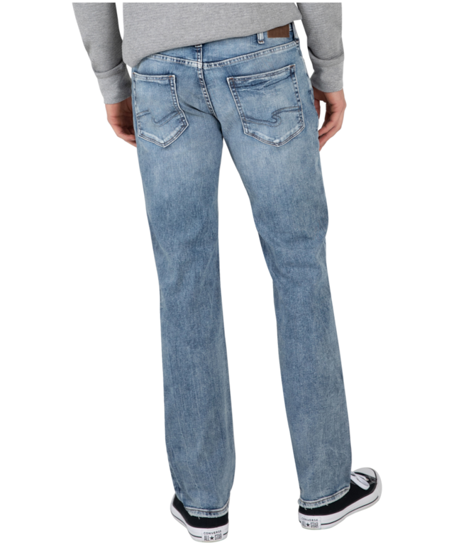 Silver Men's Allan Slim Straight Fit Mid Rise Stretch Denim Jeans ...