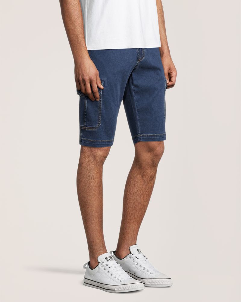 Lois Men's Enrique Bermuda Straight Fit Cargo Jean Denim Shorts