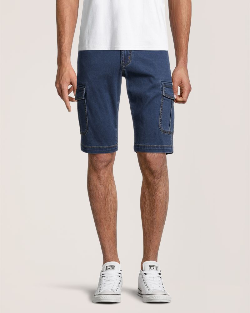 Lois Men's Enrique Bermuda Straight Fit Cargo Jean Denim Shorts