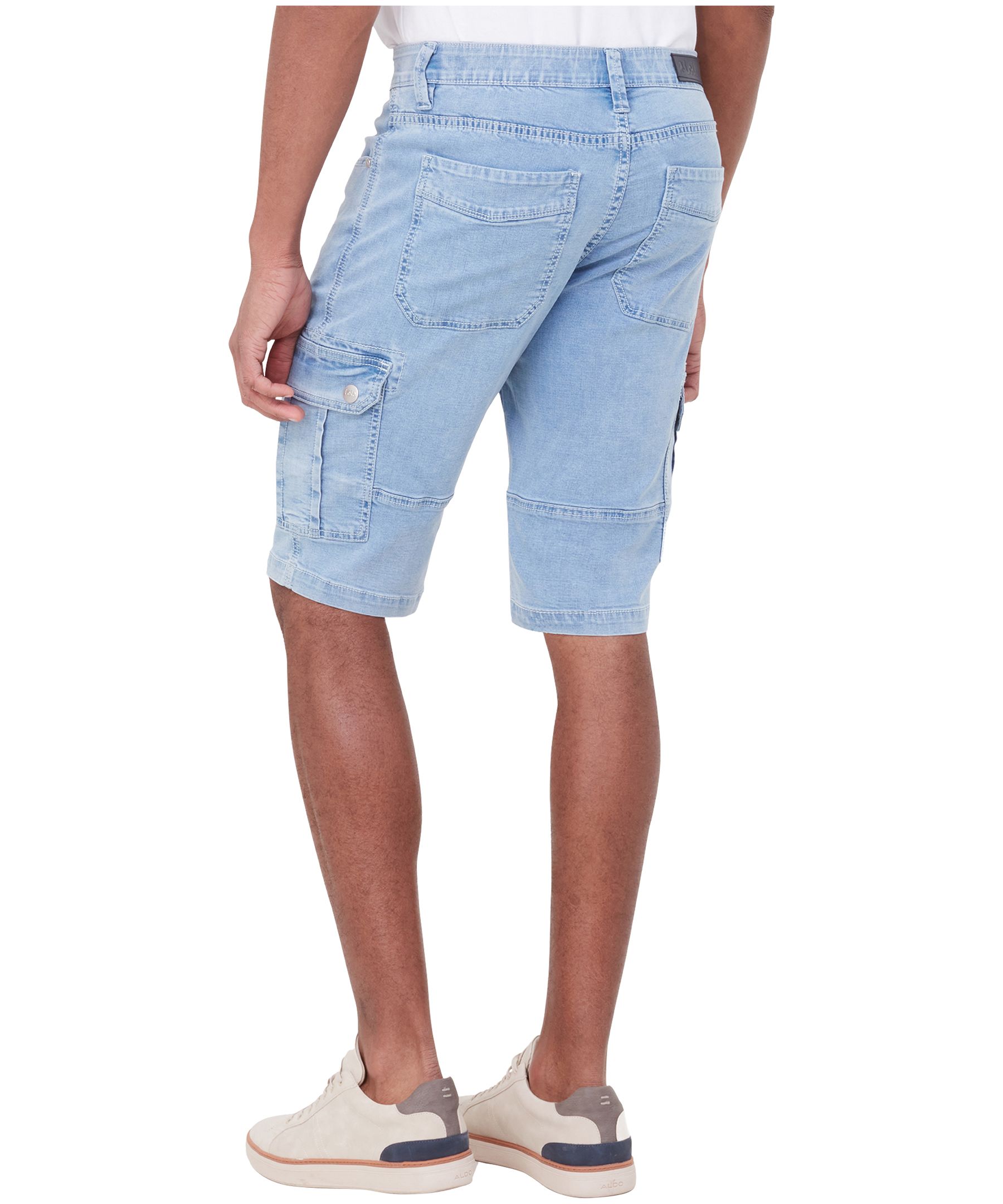Lois Men's Enrique High Rise Stretch Denim Cargo Shorts - Light Wash