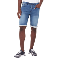Black Bull Men's Luke Relaxed Fit Stretch Indigo Knit Denim Shorts Front_Flat