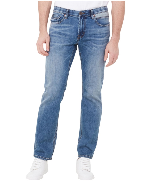 Jean extensible à coupe régulière légèrement fuselée pour hommes, Mad, Black Bull