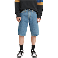 Short en denim de coton à coupe ample et à taille basse pour hommes, Levi's Front_Flat
