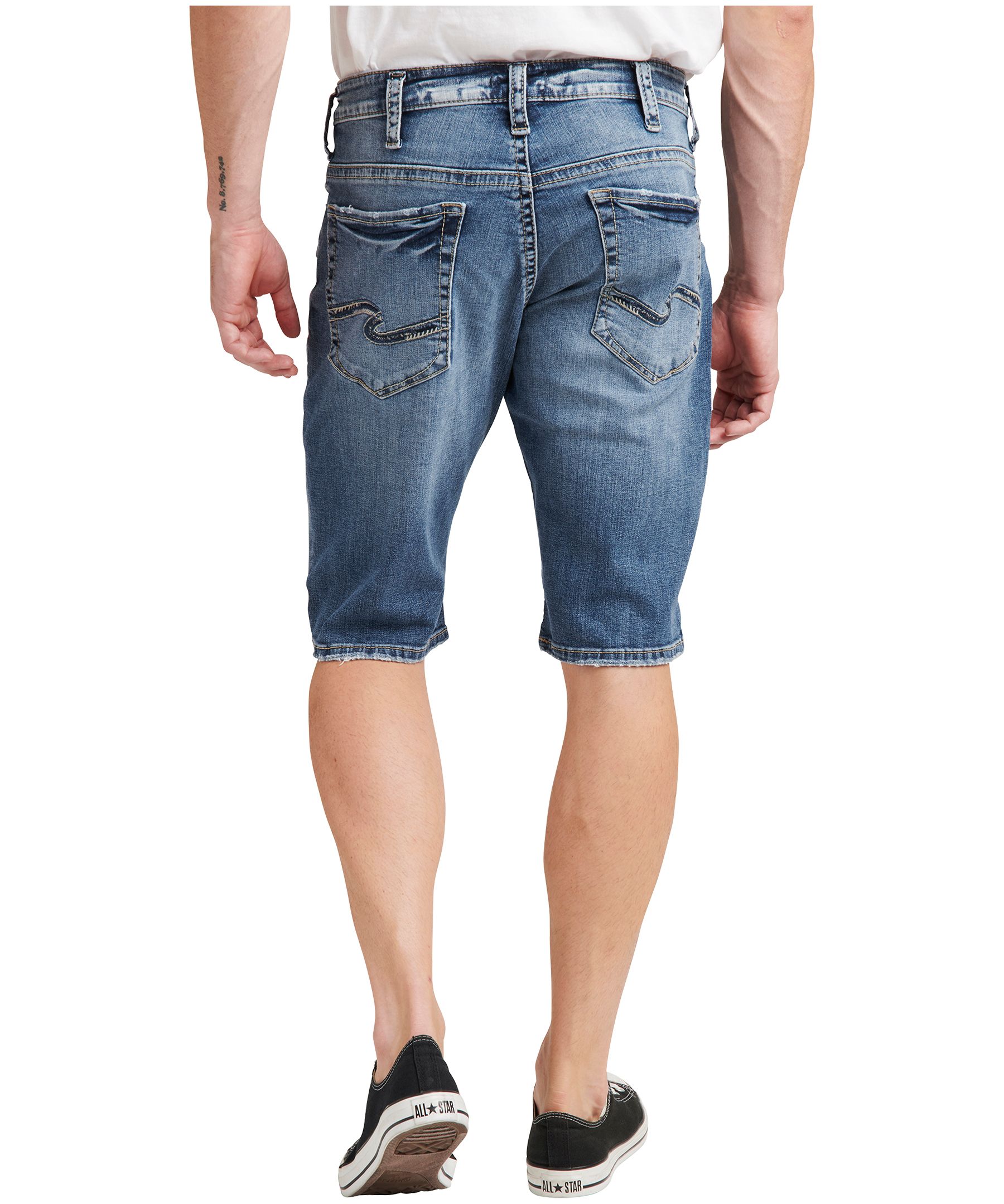 Silver Men's Gordie High Rise Loose Fit Shorts - Medium Wash