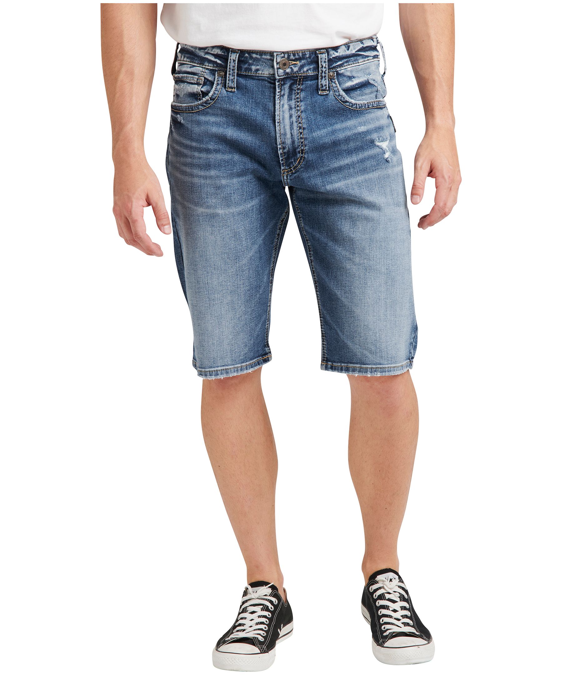 Silver Men's Gordie High Rise Loose Fit Shorts - Medium Wash