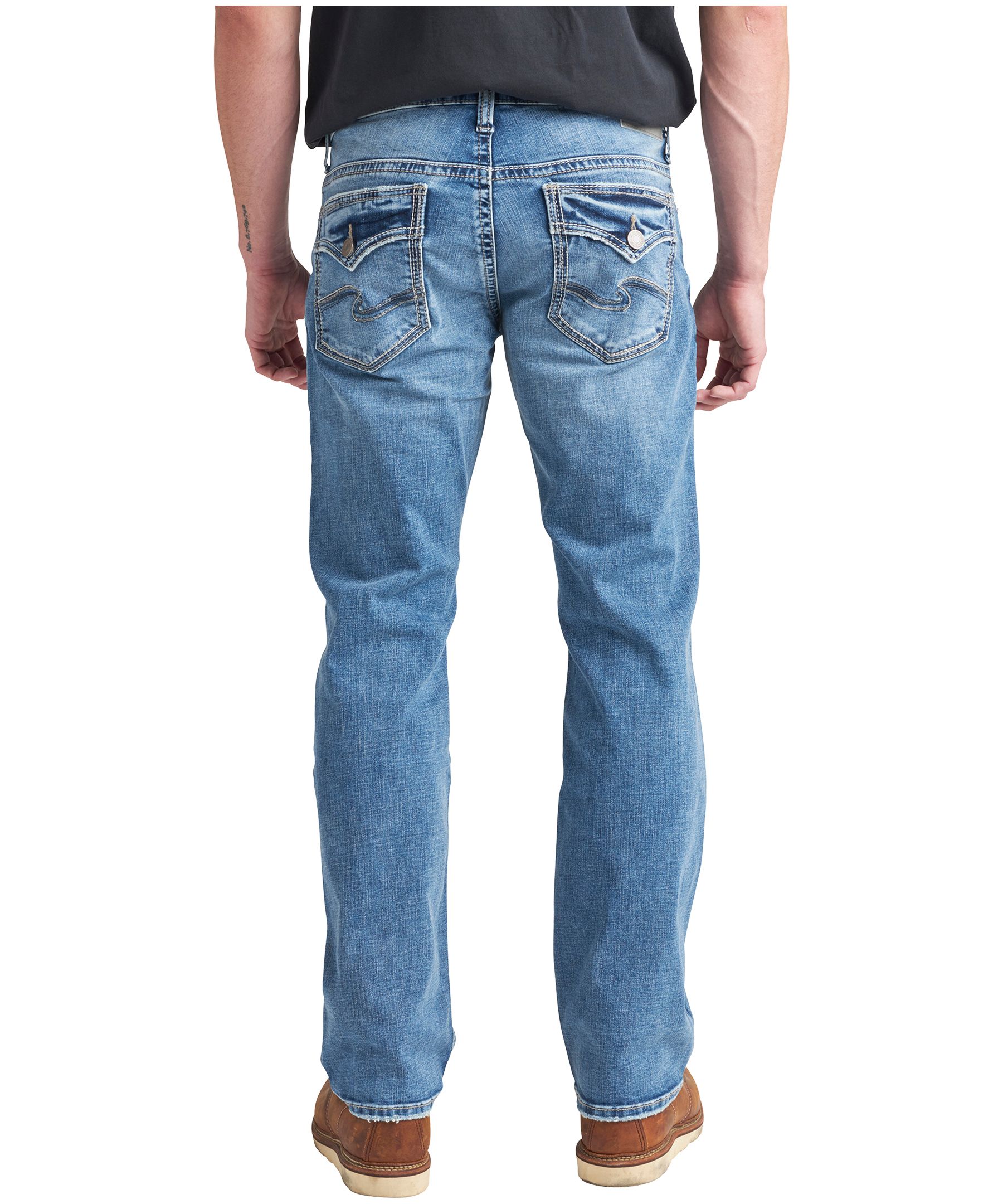 Silver Men's Zac Mid Rise Relaxed Fit Straight Jeans