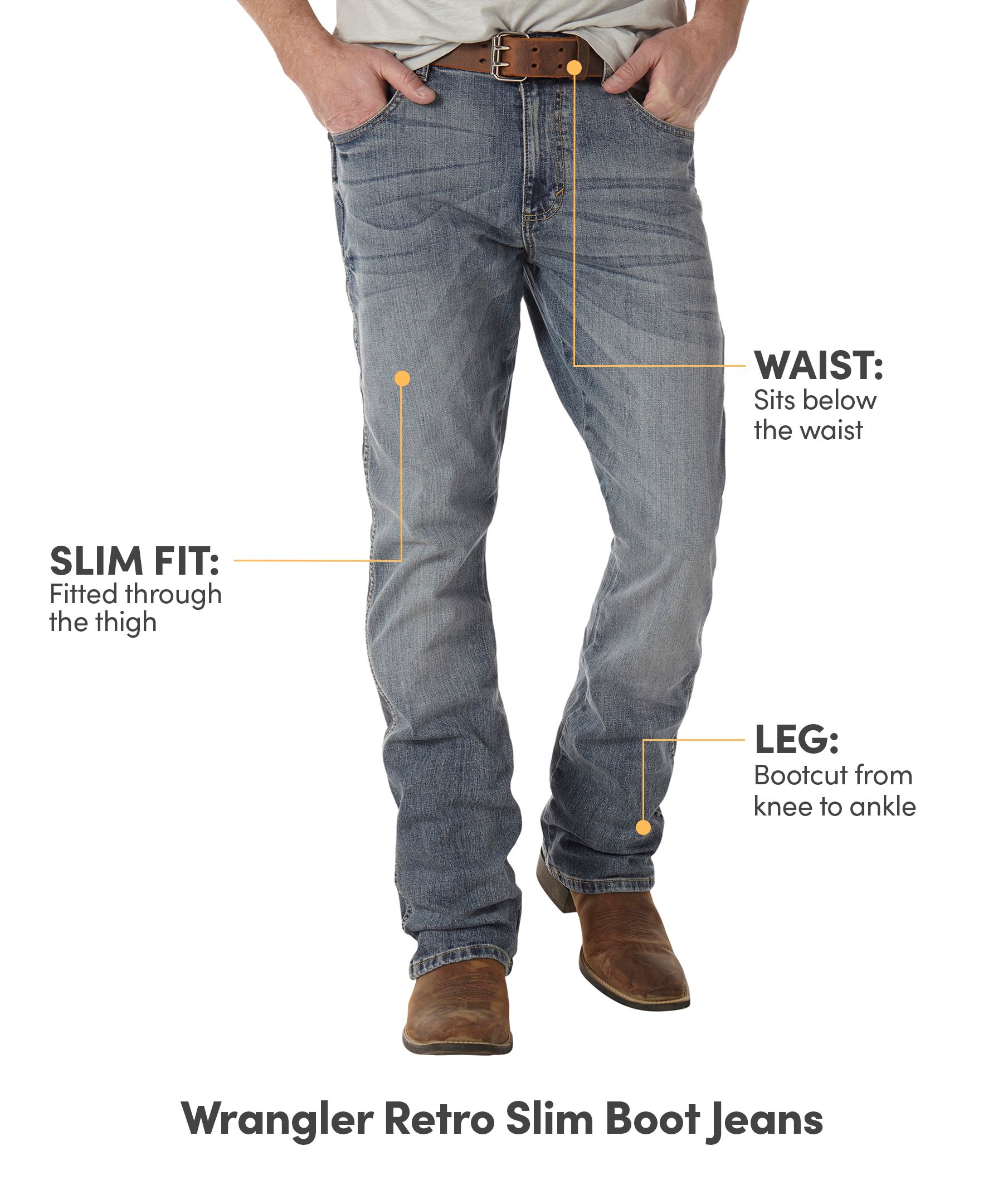 Wrangler Men's Retro Slim Fit Boot Jeans