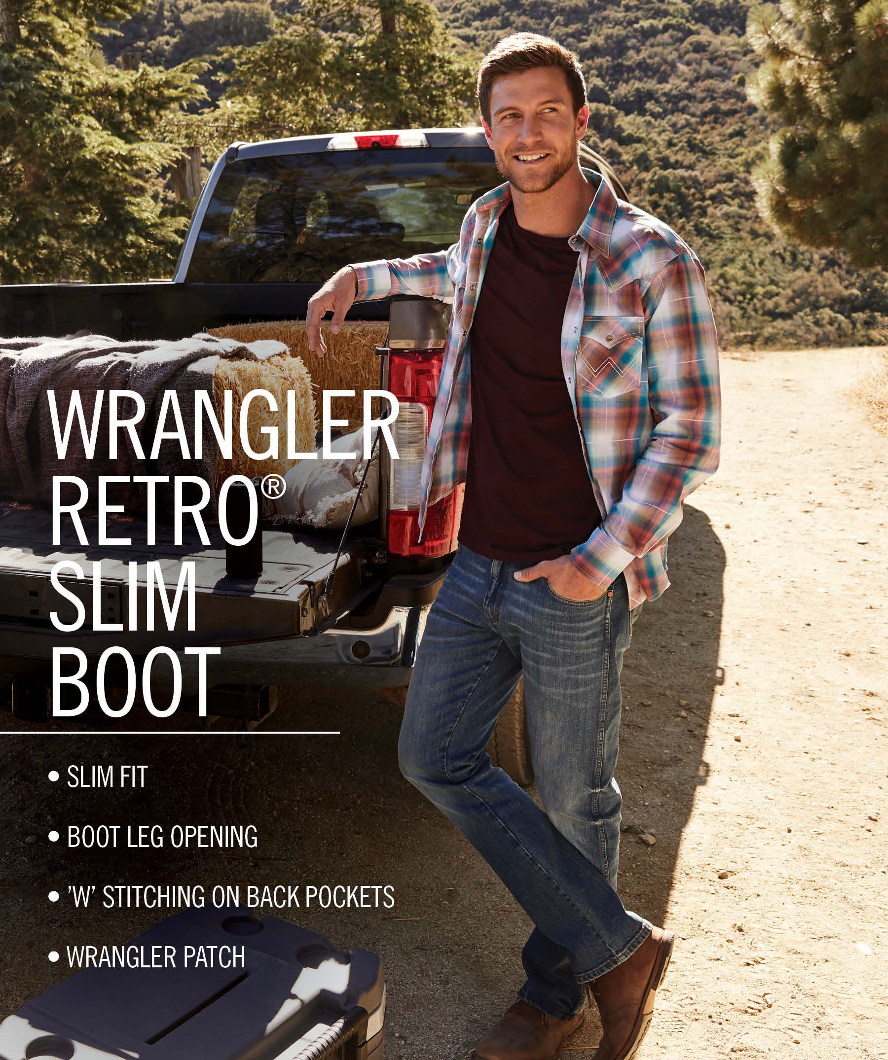 Wrangler Men's Retro Slim Fit Boot Jeans