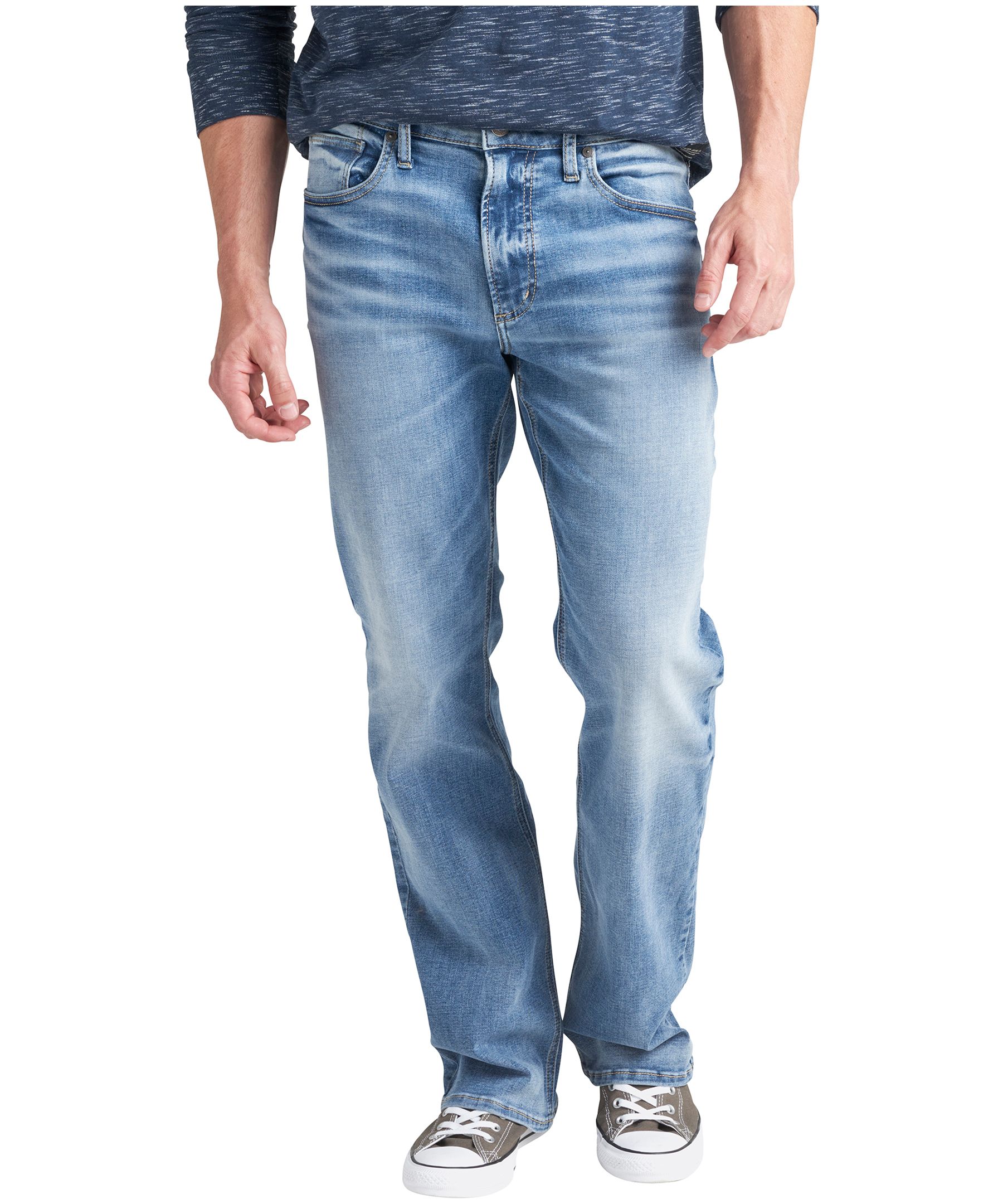 Silver Men's Zac Straight Leg Relaxed Fit Jeans | Marks