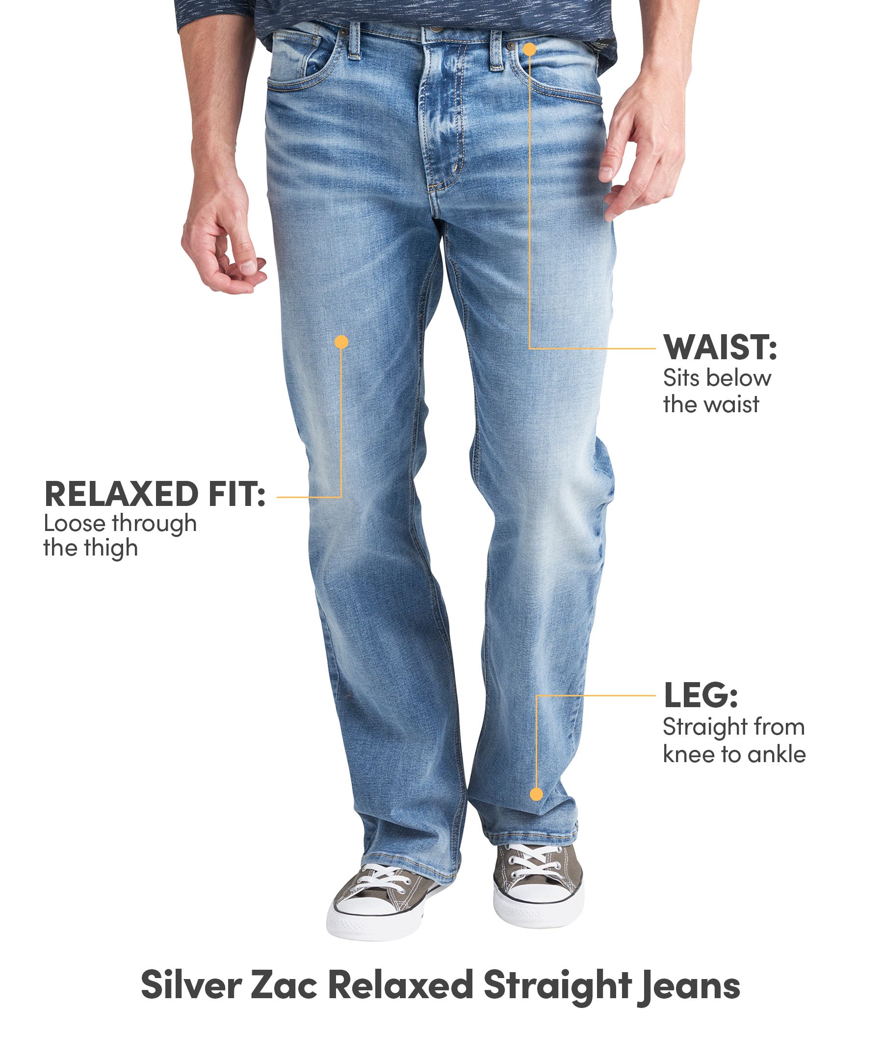 Silver Men's Zac Straight Leg Relaxed Fit Jeans
