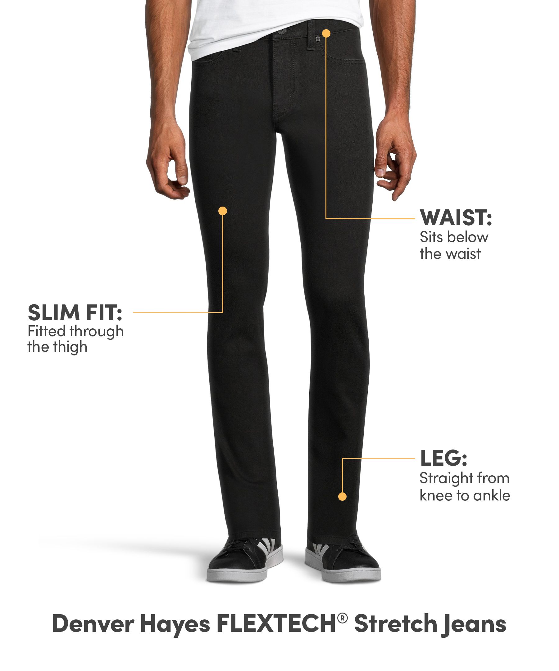 Denver Hayes Men's FLEXTECH Slim Fit 4-Way Stretch Jeans