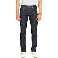 Jean en denim extensible à jambe droite pour hommes, Six, Buffalo Front_Flat