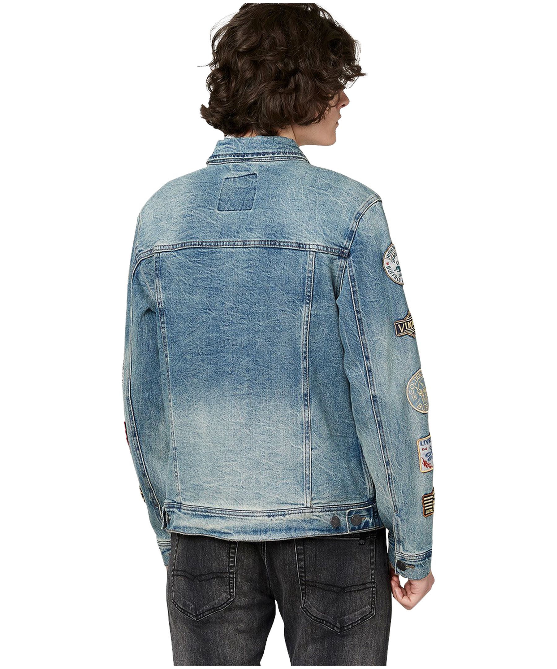 Buffalo Men s Joe Vintage Patchwork Denim Jacket Marks