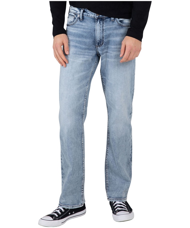 Jean à jambe droite et à coupe confortable pour hommes, Grayson, Silver