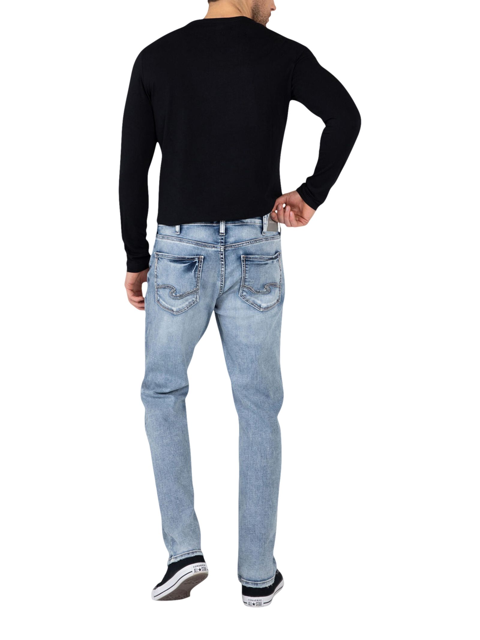 Silver Men's Grayson Mid Rise Easy Fit Straight Leg Jeans