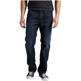 Silver Men's Allan Mid Rise Slim Straight Fit Stretch Denim Jeans Front_Flat