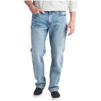 Silver Men's Hunter High Rise Loose Fit Tapered Leg Stretch Denim Jeans Front_Flat