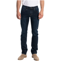 Jean en denim extensible coupe étroite à taille mi-basse pour hommes, Lois, Peter, Handblast Front_Flat
