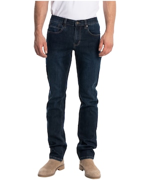 Jean en denim extensible coupe étroite à taille mi-basse pour hommes, Lois, Peter, Handblast
