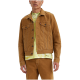 Levi's Men's Cotton Denim Trucker Jacket - Brown/Dark Ginger Front_Angled_Left