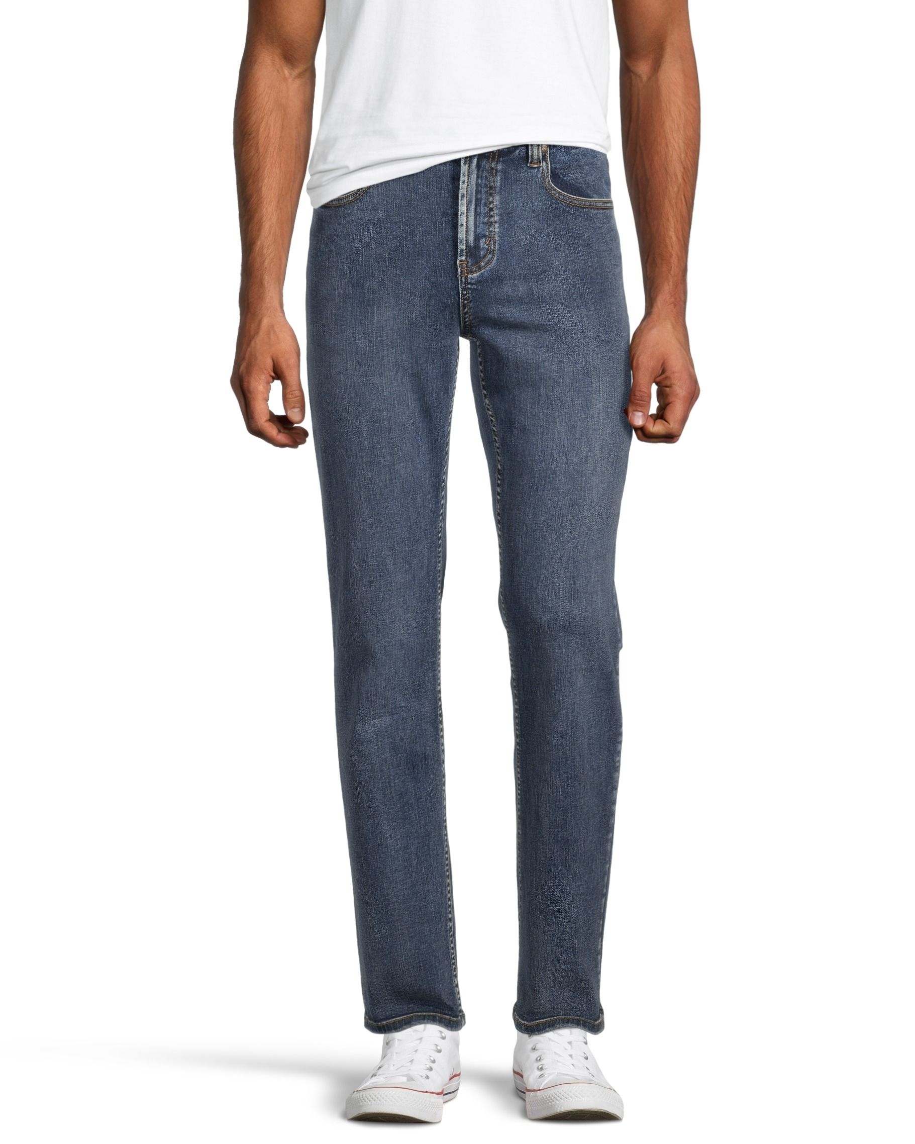 Lois Jean à jambe droite en denim extensible pour hommes, Brad