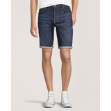 Short extensible Denver Hayes en denim à taille mi-basse pour hommes Front_Flat