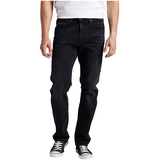 Jean surdimensionné en denim extensible de coupe sportive à jambe droite pour hommes, Machray, Silver Front_Flat