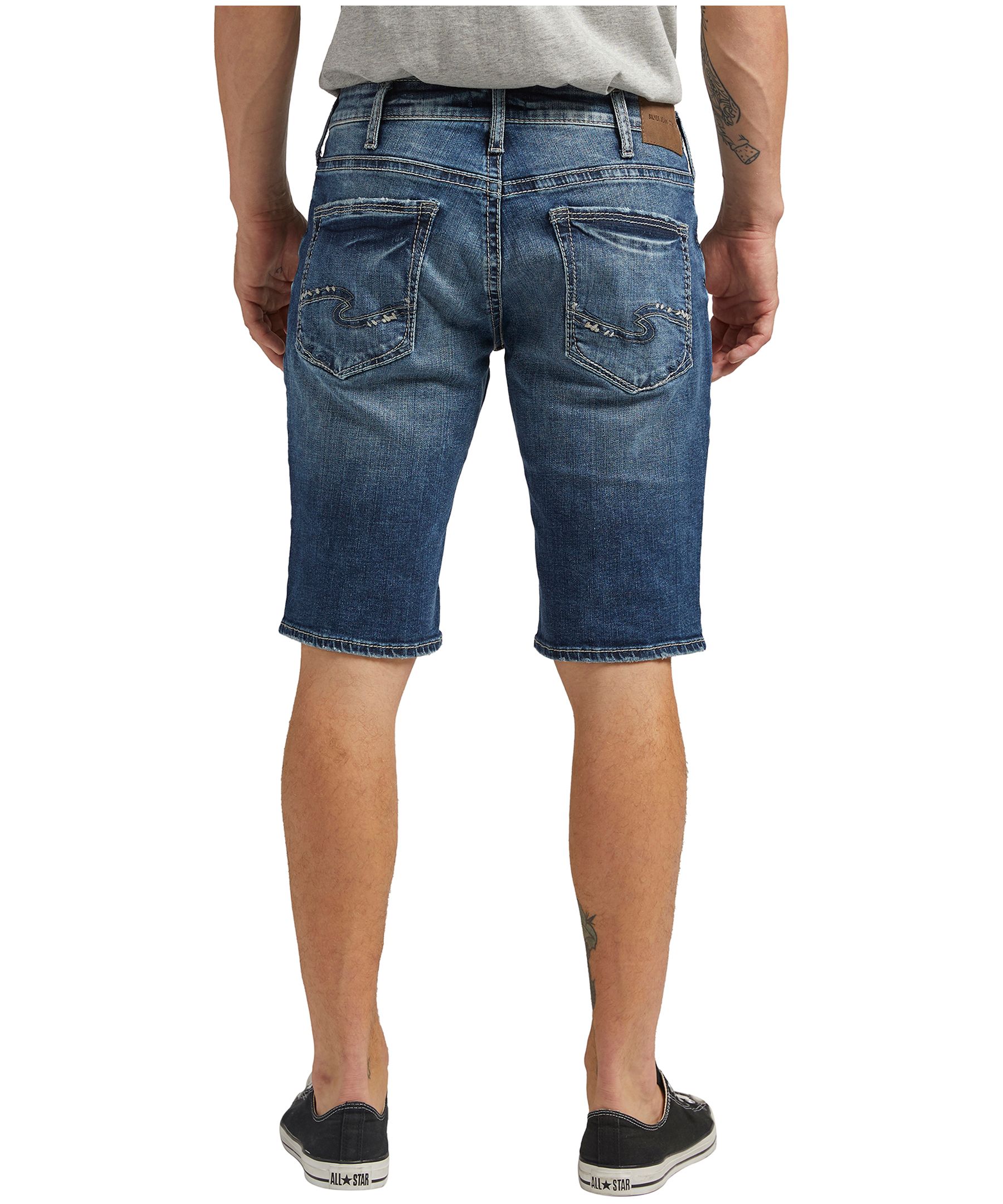 Short coupe décontractée à taille mi-basse pour hommes, Silver, Zac