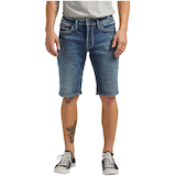 Short coupe décontractée à taille mi-basse pour hommes, Silver, Zac Front_Flat