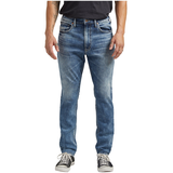 Silver Men's Risto High Rise Athletic Fit Skinny Jeans Front_Flat