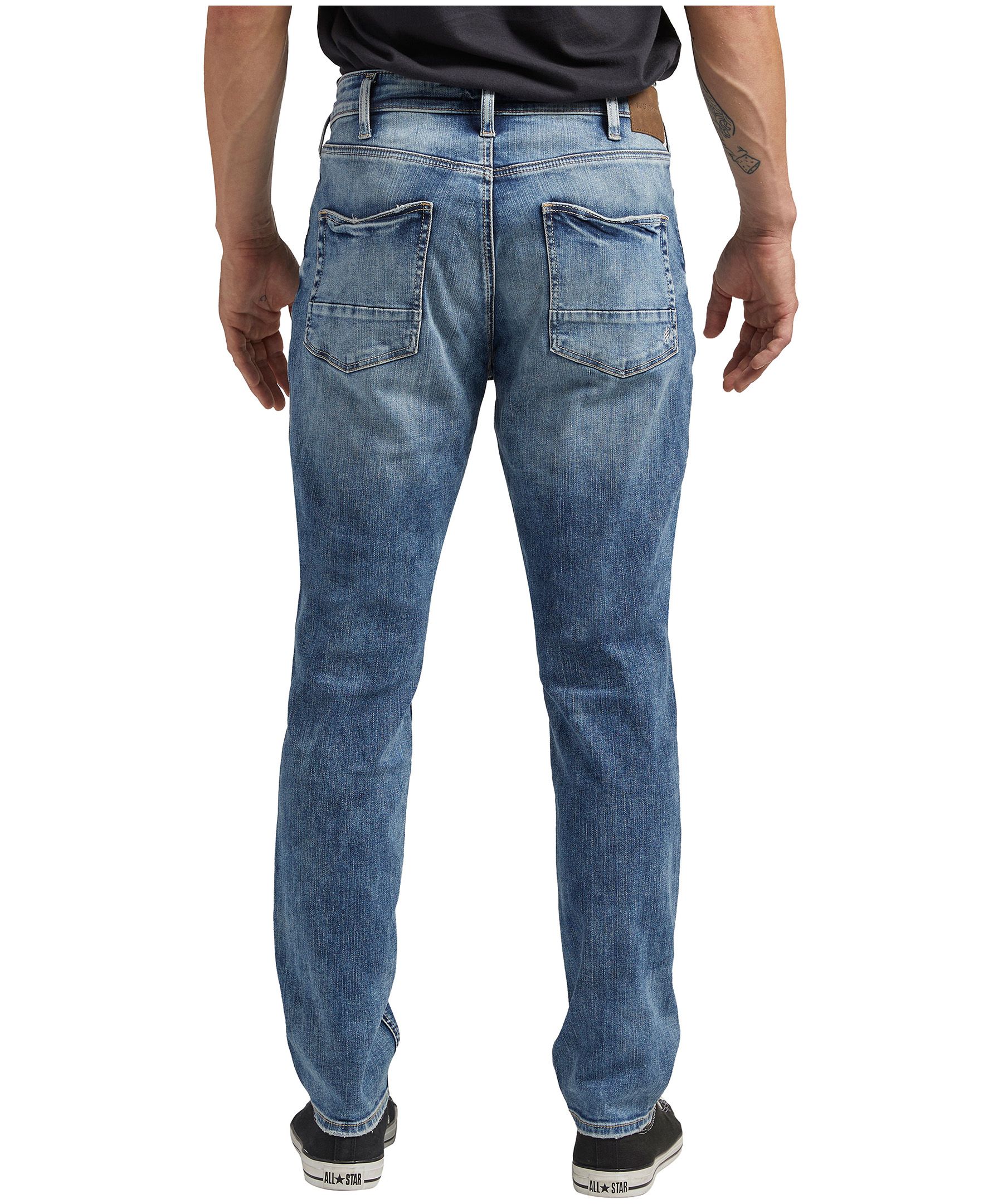 Jean moulant de coupe sportive pour hommes, Silver, Risto