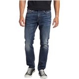 Jean en denim extensible coupe moulante pour hommes, Silver, Taavi Front_Flat