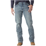 Wrangler Men's Retro Mid Rise Slim Bootcut Stretch Denim Jeans Front_Flat