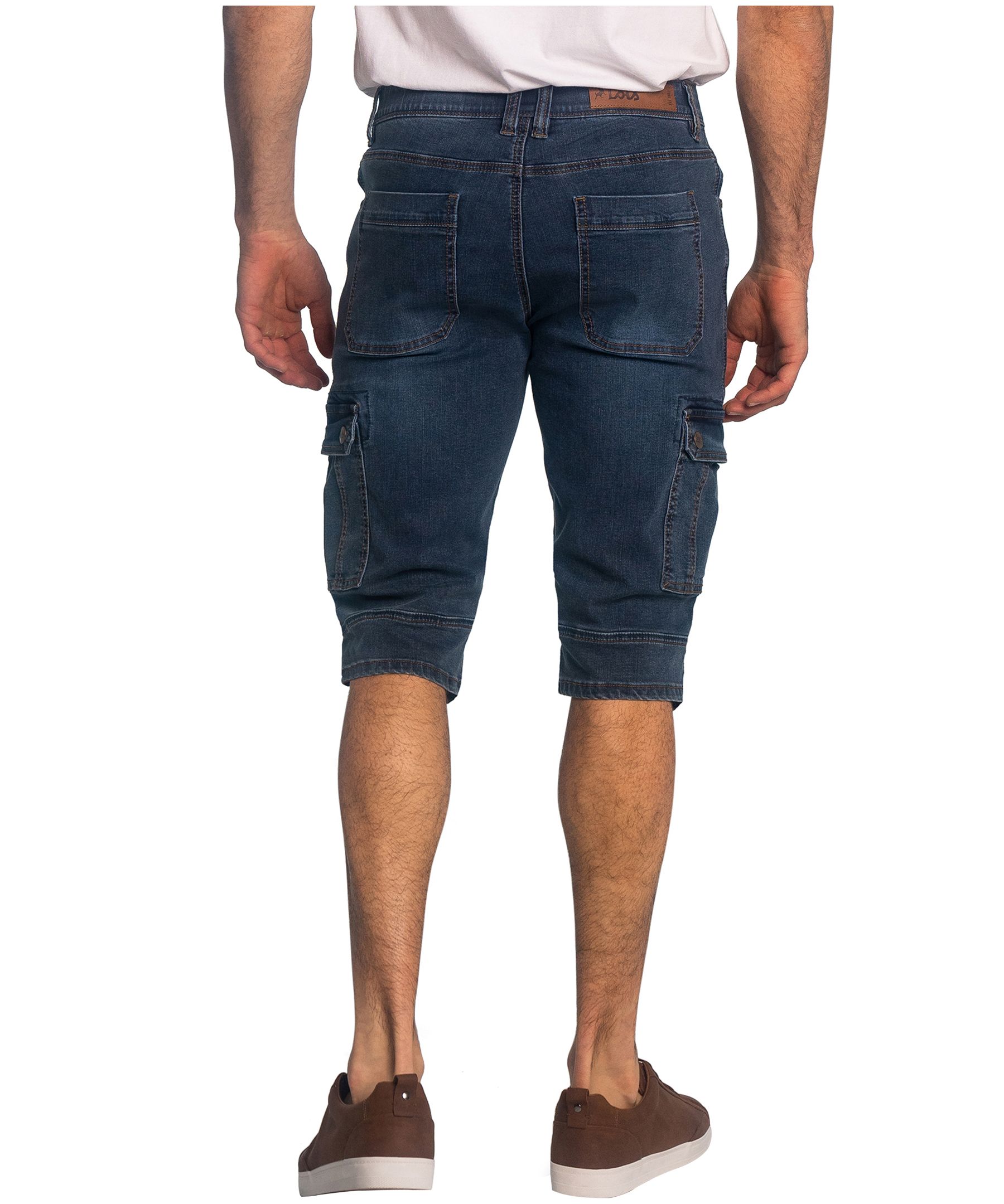 Lois Men's Capri Lucas 15.5 Inch Jean Shorts - Stonewash