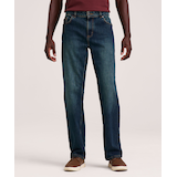 Jeans à jambe fuselée à coupe décontractée teinte foncée FLEXTECH Denver Hayes pour hommes Front_Flat