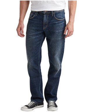 Silver Machray Jeans classiques à coupe droite pour homme