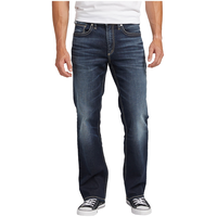 Silver Men's Gordie Relaxed Fit Straight Leg Jeans Front_Flat