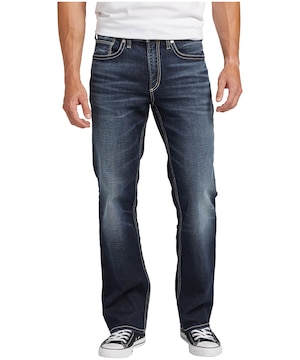 Silver Men's Gordie Relaxed Fit Straight Leg Jeans