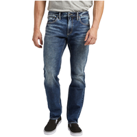 Silver Men's Konrad Slim Straight Fit Jeans Front_Flat