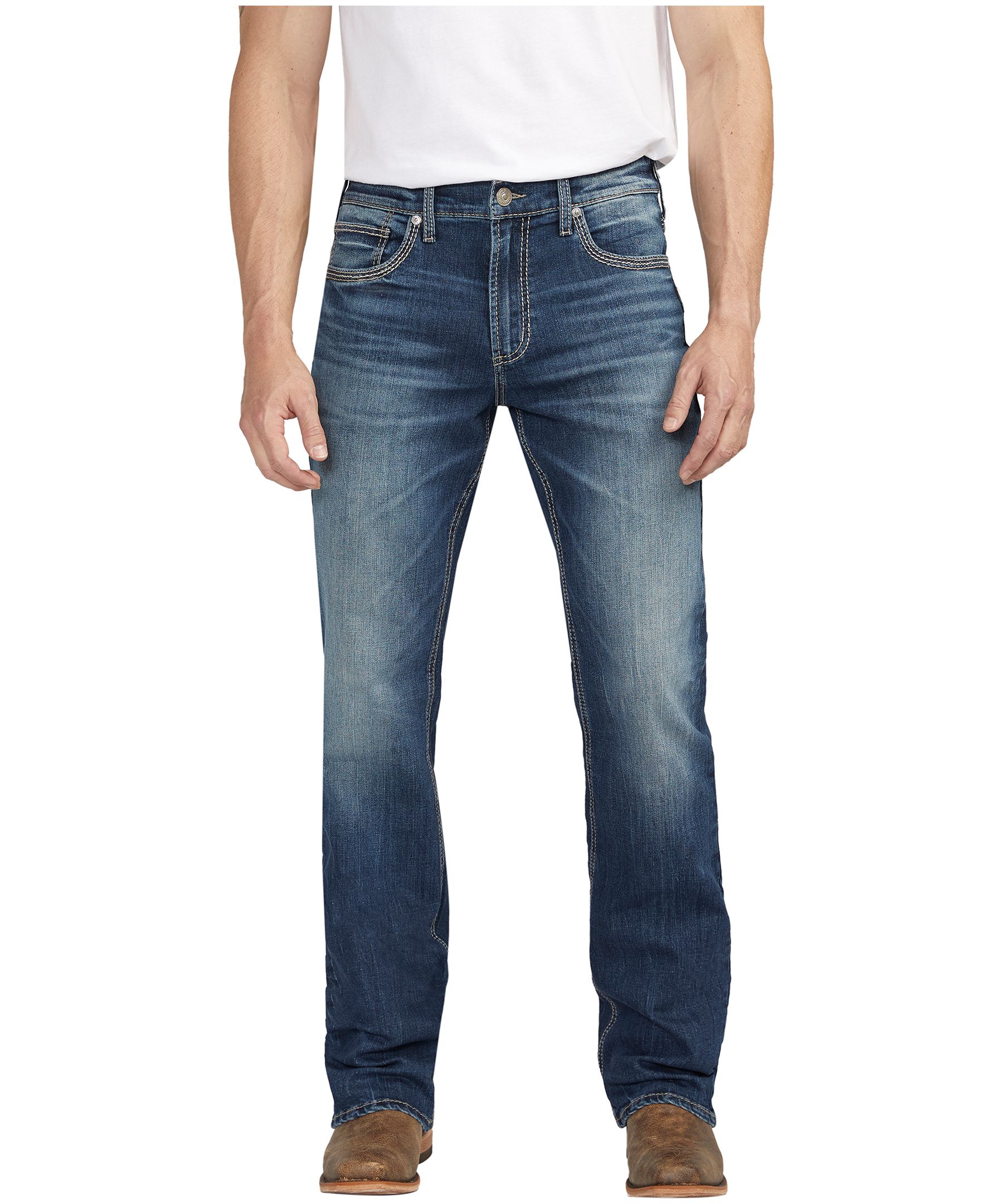 Silver Men's Jace Slim-Fit Bootcut Jeans | Marks