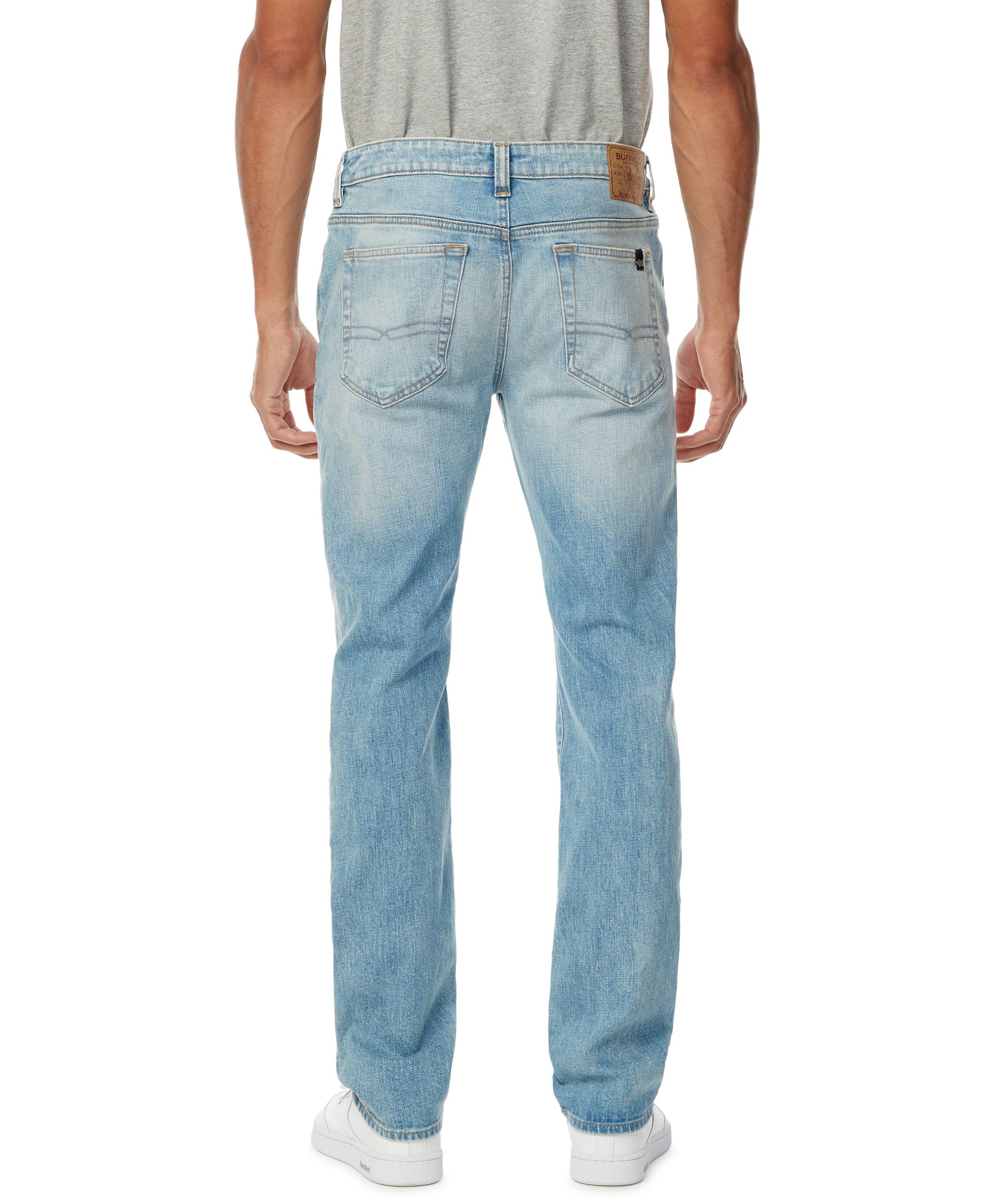 Buffalo Men's Six Straight Leg Acid Wash Jeans