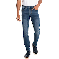 Jean Peter en denim de coupe étroite pour hommes, Lois Front_Flat