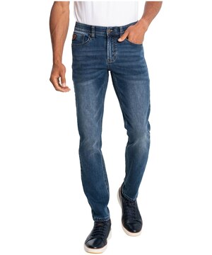 Jean Peter en denim de coupe étroite pour hommes, Lois